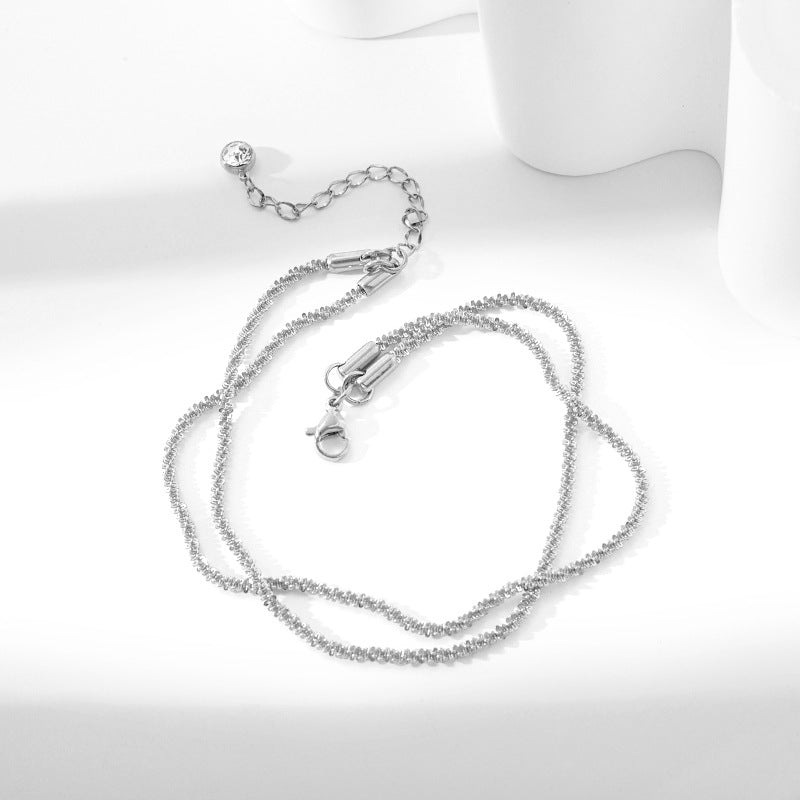 Minimalist Waterproof Adjustable Layered Anklet