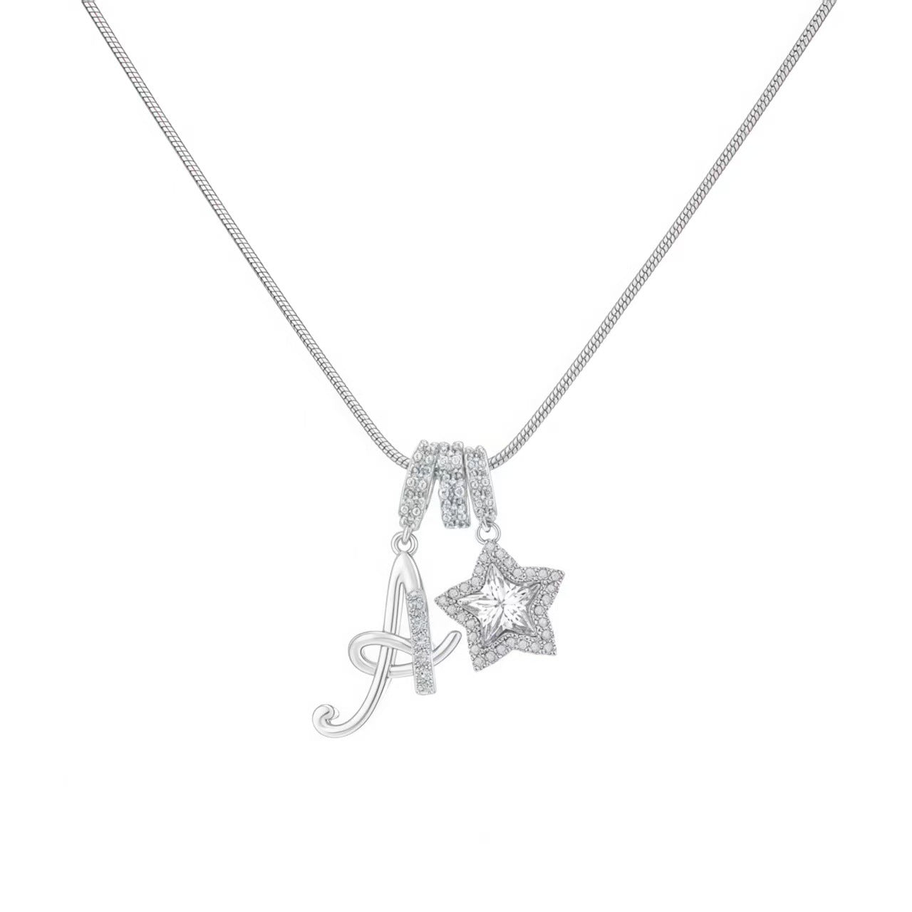 Initial & Star Pendant Necklace ¨C Waterproof & Tarnish-Free