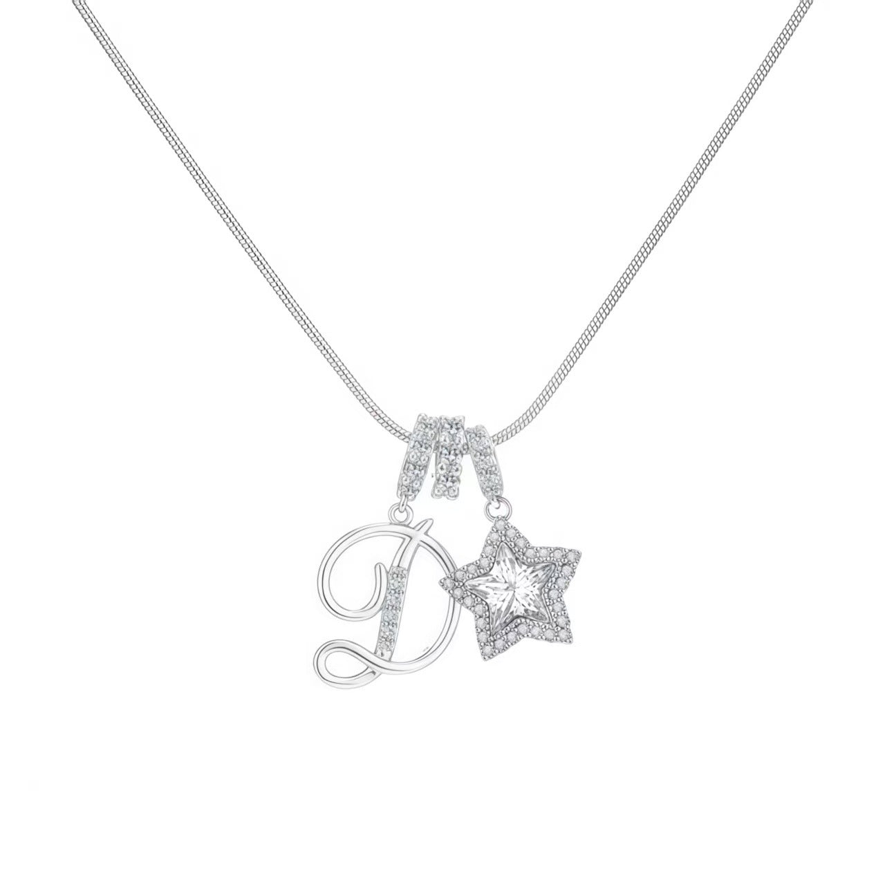 Initial & Star Pendant Necklace ¨C Waterproof & Tarnish-Free