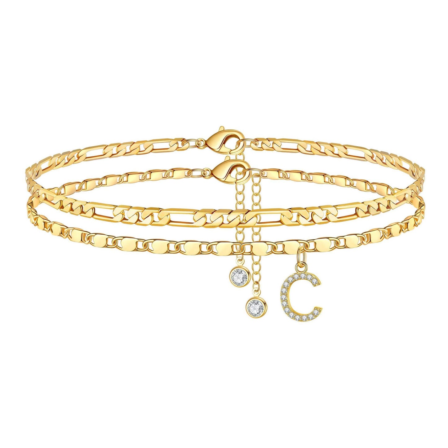Waterproof & Tarnish-Free Classic Initial Anklet