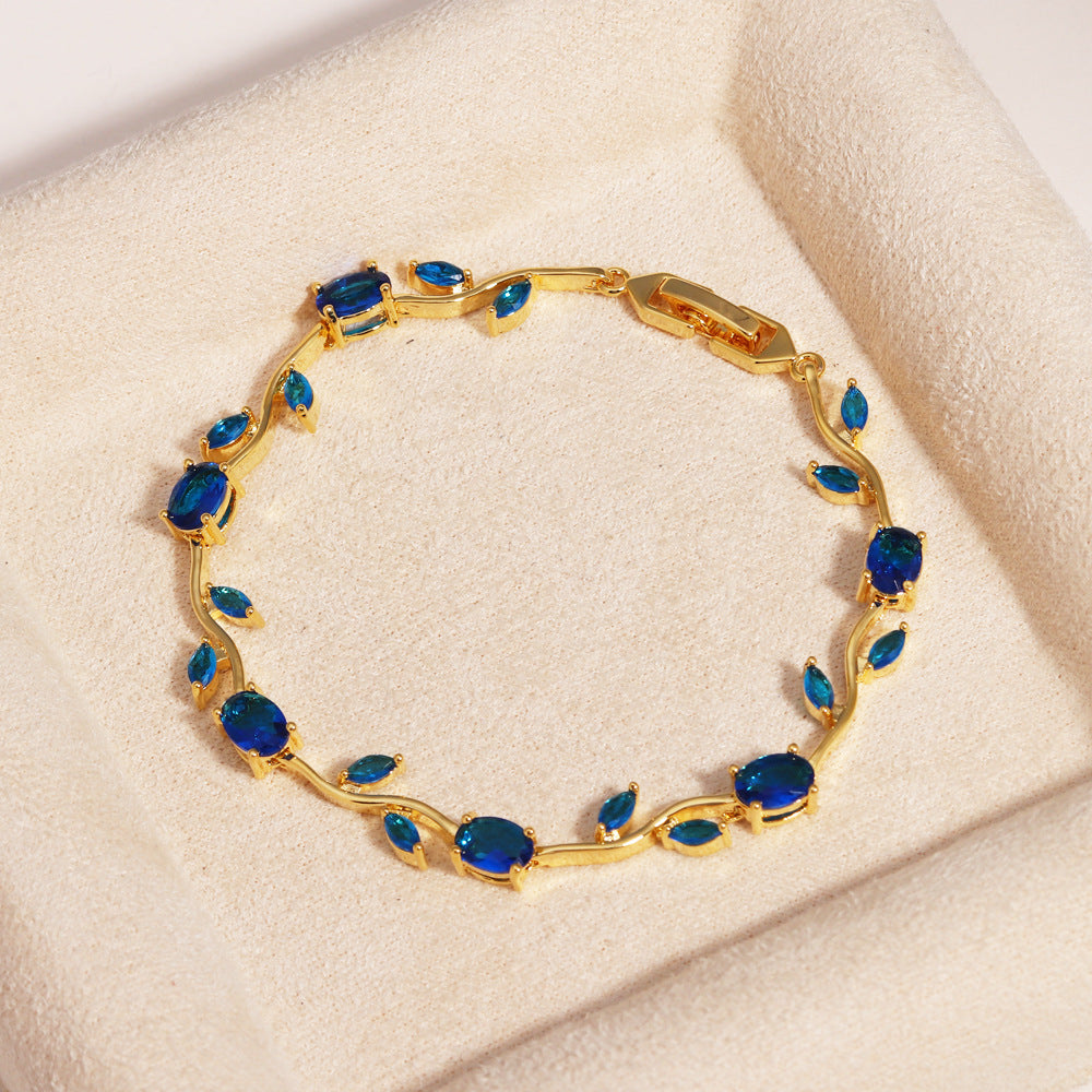 Vintage Jewel-Toned Vine Bracelet