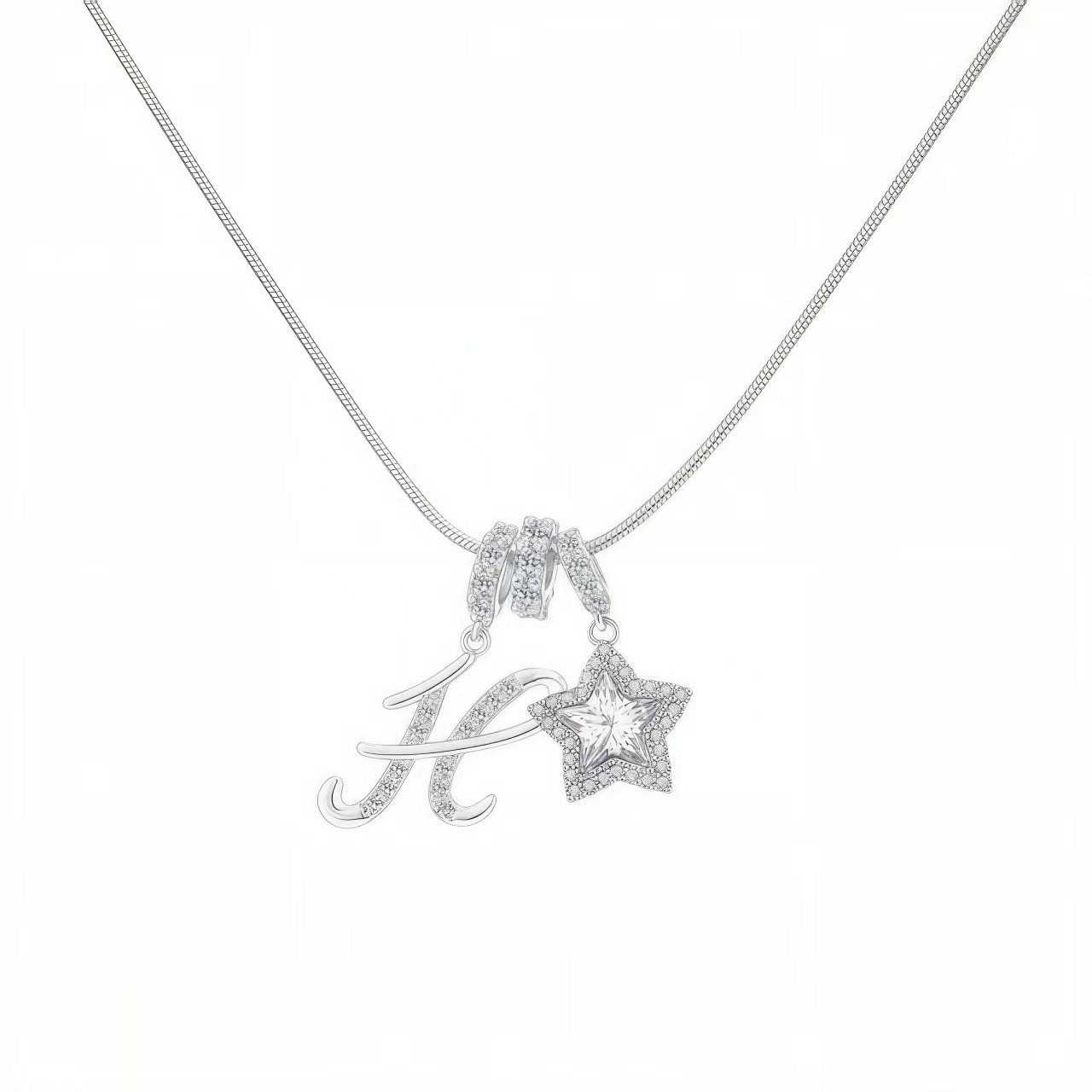Initial & Star Pendant Necklace ¨C Waterproof & Tarnish-Free
