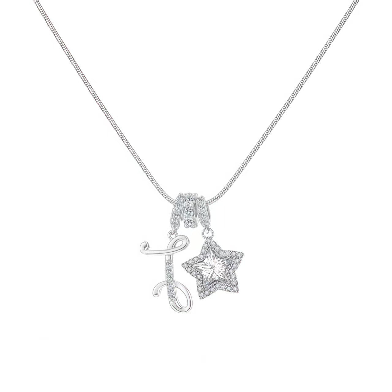 Initial & Star Pendant Necklace ¨C Waterproof & Tarnish-Free