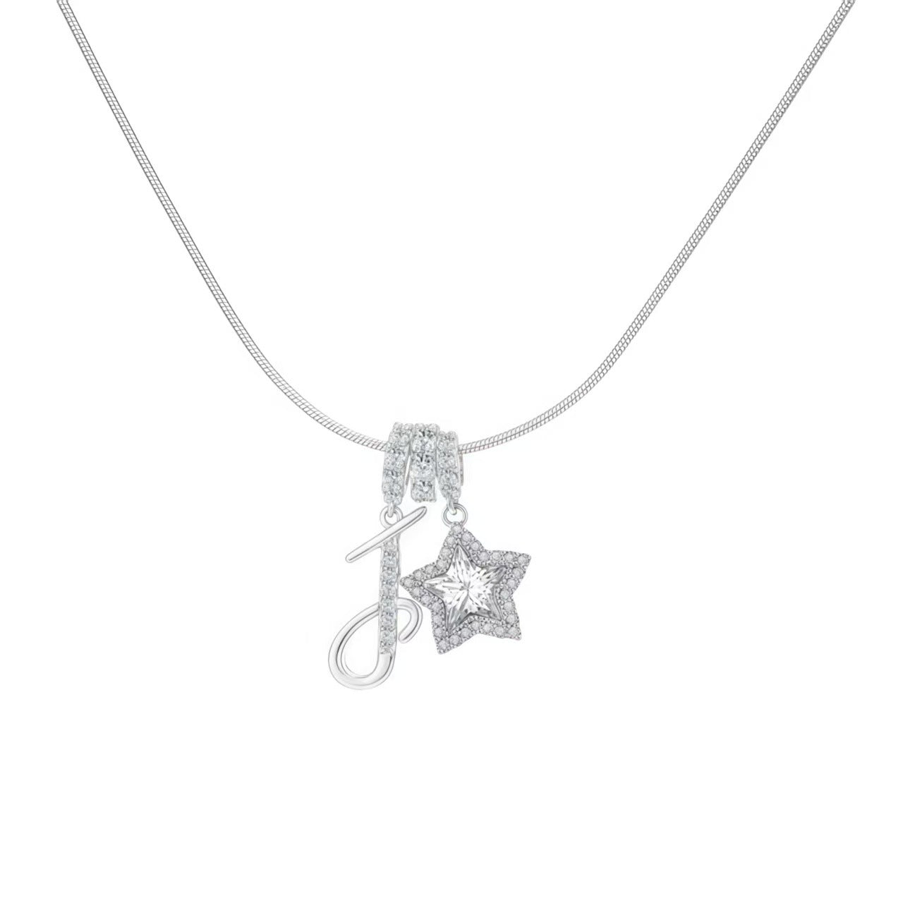 Initial & Star Pendant Necklace ¨C Waterproof & Tarnish-Free