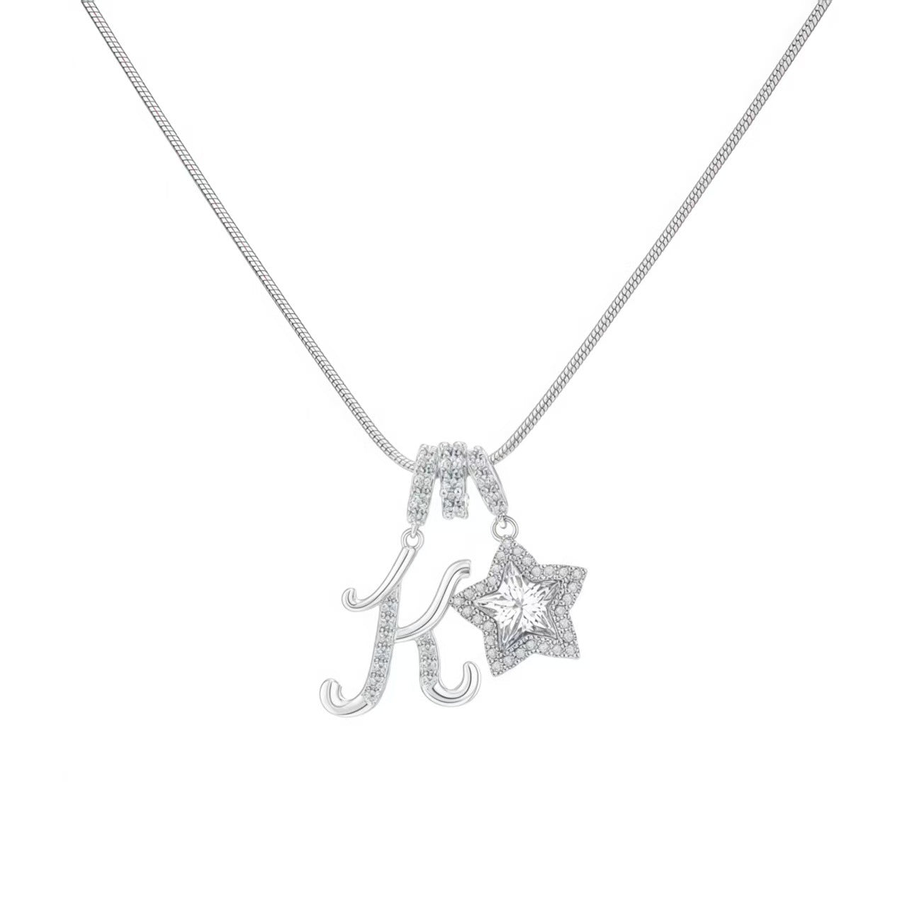 Initial & Star Pendant Necklace ¨C Waterproof & Tarnish-Free