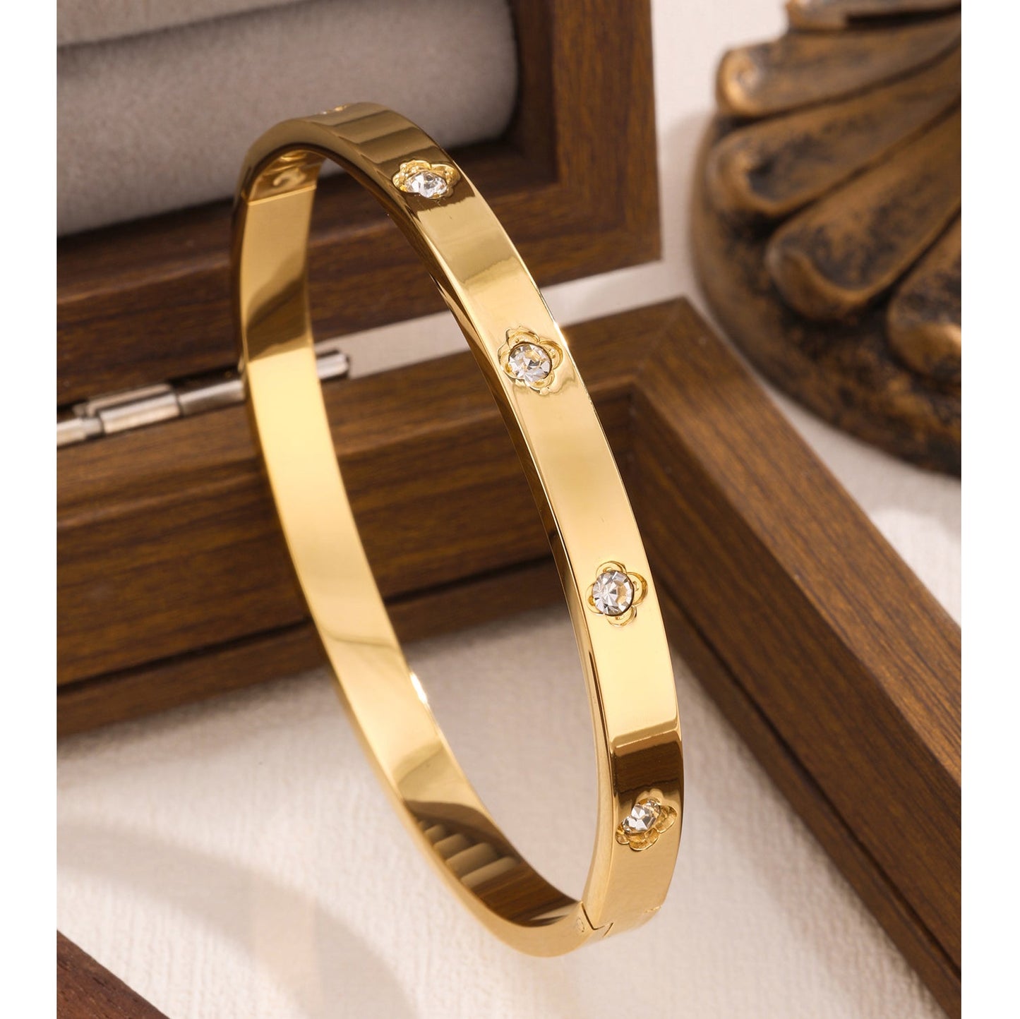 Waterproof & Tarnish-Free 3-Piece Stackable Bangle Set