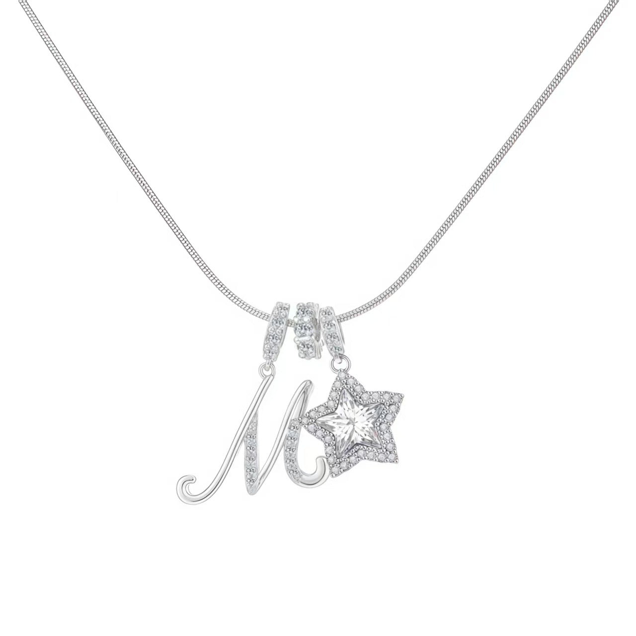 Initial & Star Pendant Necklace ¨C Waterproof & Tarnish-Free