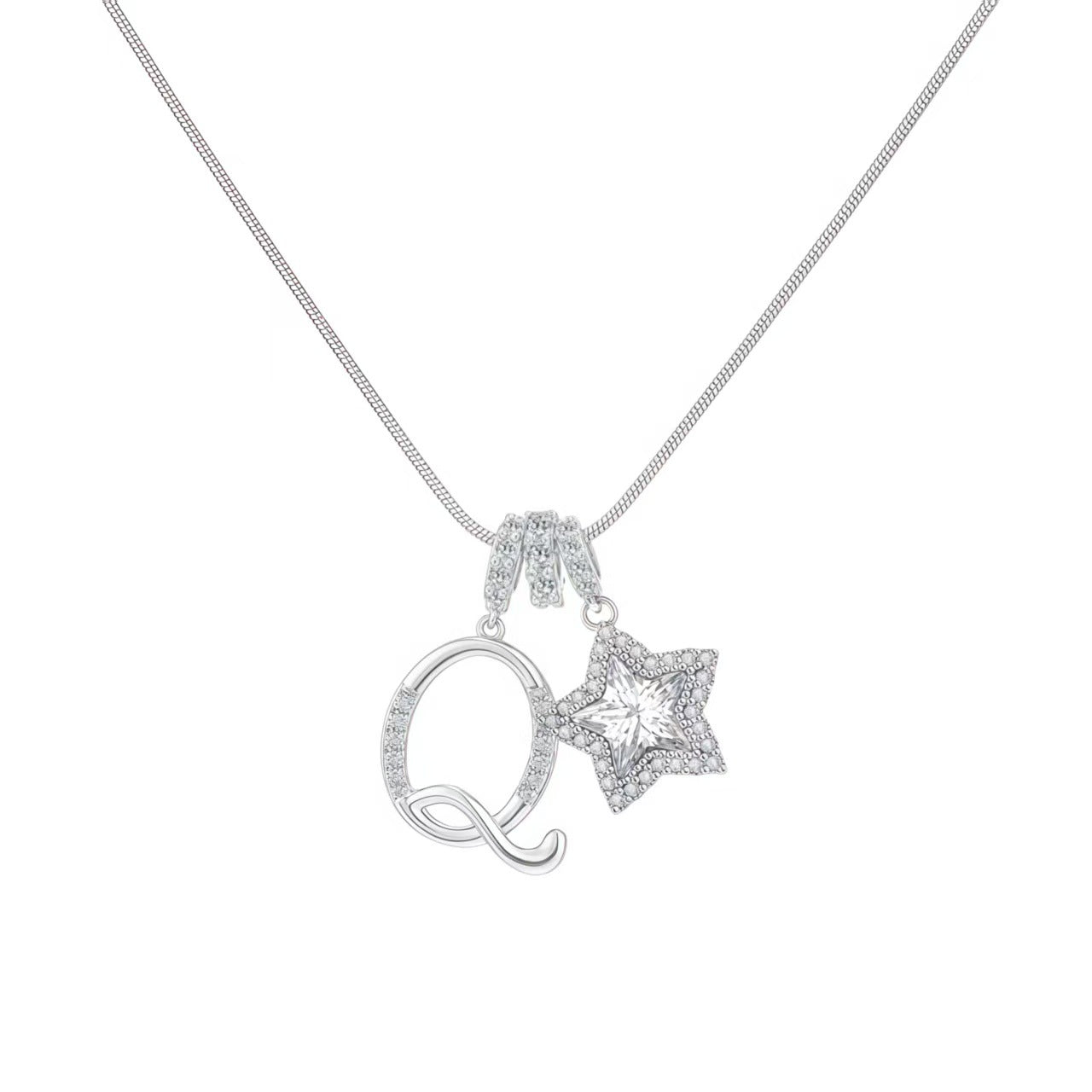 Initial & Star Pendant Necklace ¨C Waterproof & Tarnish-Free