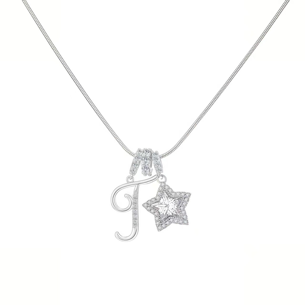 Initial & Star Pendant Necklace ¨C Waterproof & Tarnish-Free