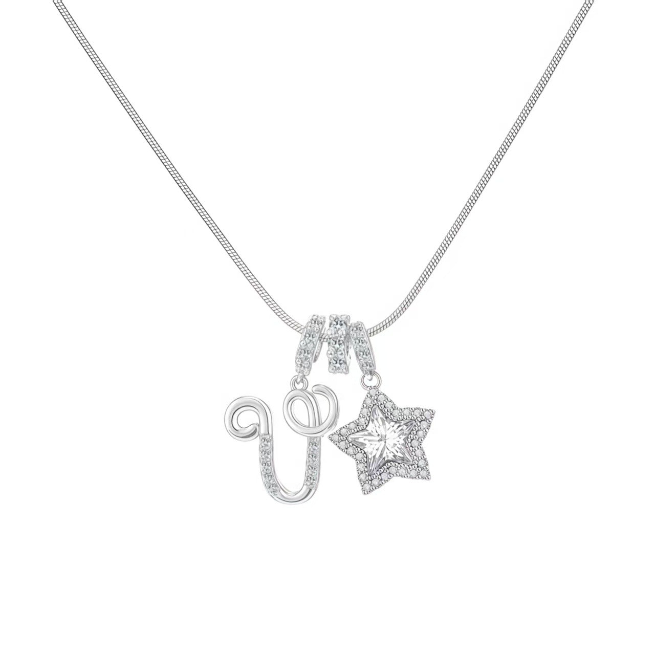 Initial & Star Pendant Necklace ¨C Waterproof & Tarnish-Free