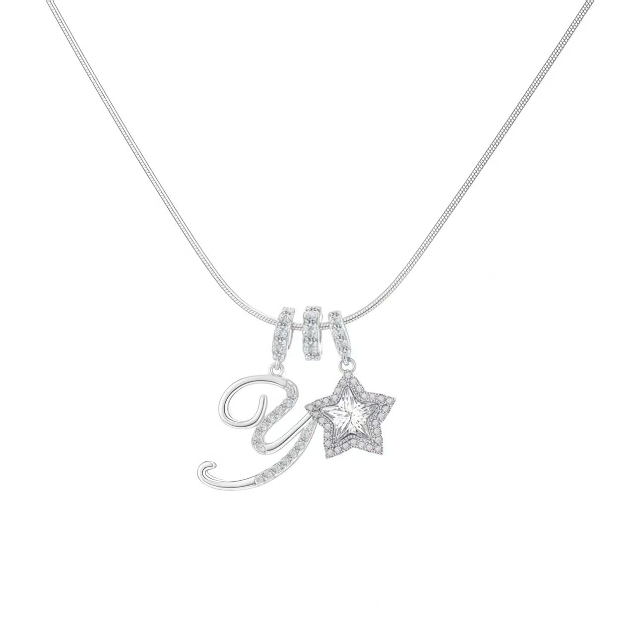 Initial & Star Pendant Necklace ¨C Waterproof & Tarnish-Free