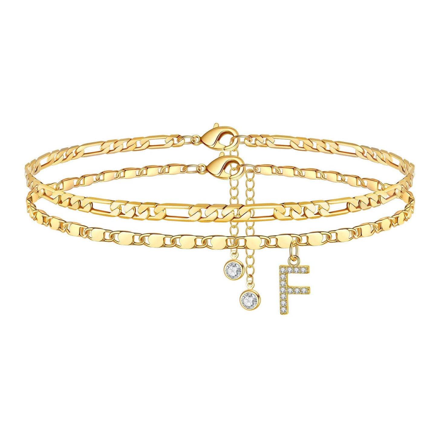 Waterproof & Tarnish-Free Classic Initial Anklet
